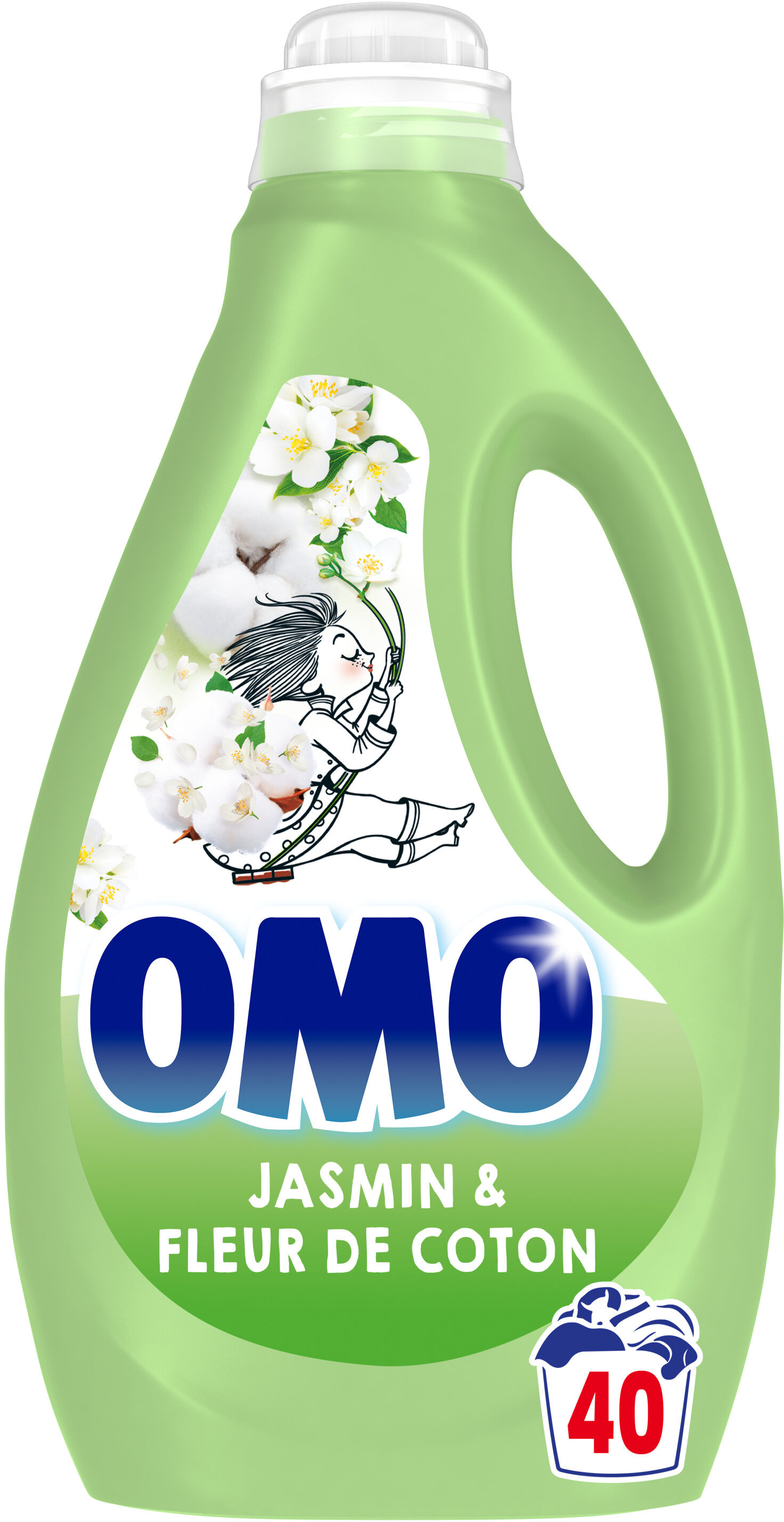 Omo Lessive Liquide Jasmin & Fleur de Coton 40 Lavages - 2l - Product - fr
