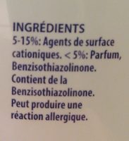 Cajoline Doux Et Pur Assouplissant Cocon de Tendresse 1,42l 57 lavages - Ingredients - fr