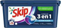 Skip Lessive Capsules 3-en-1 Active Clean 26 Lavages - Product - fr