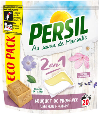 Persil Lessive Capsules 2 en 1 Bouquet de Provence Eco Pack 20 Dosettes - Product - fr