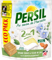 Persil Lessive Capsules 2en1 Peau Sensible Amande Douce Eco Pack 20 Dosettes - Product - fr