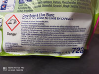 Omo Lessive Capsules 2en1 Rose & Lilas Blanc 30 dosettes - Ingredients - fr