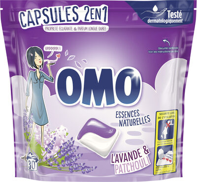 Omo Lessive Capsules 2en1 Lavande & Patchouli 30 Dosettes - Product