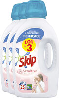 Skip Lessive Liquide Sensitive Peaux Sensibles & Bébés 3x25 Lavages - Product - fr