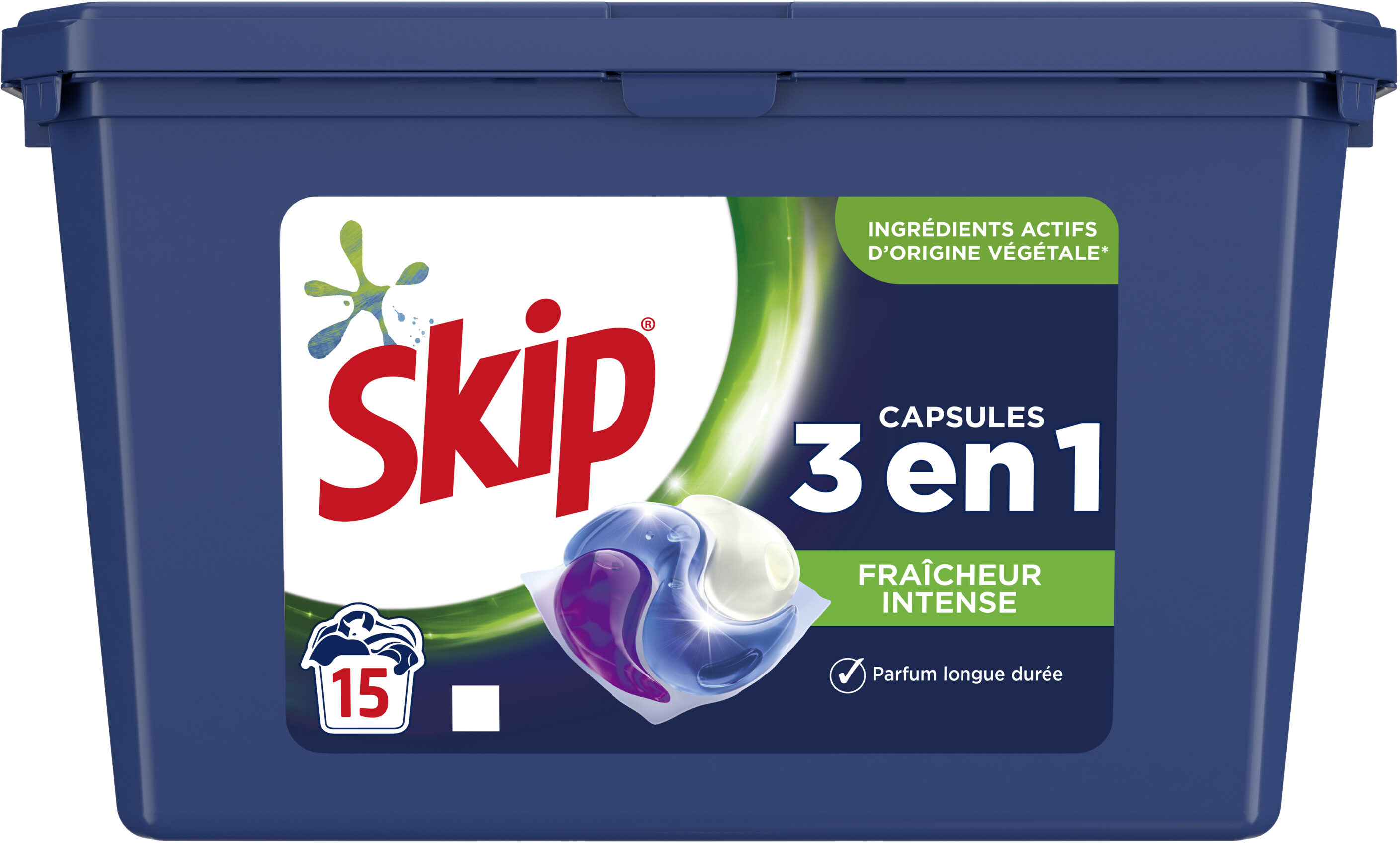 Skip 3en1 Lessive Capsules Fraîcheur Intense 15 Lavages - Product - fr