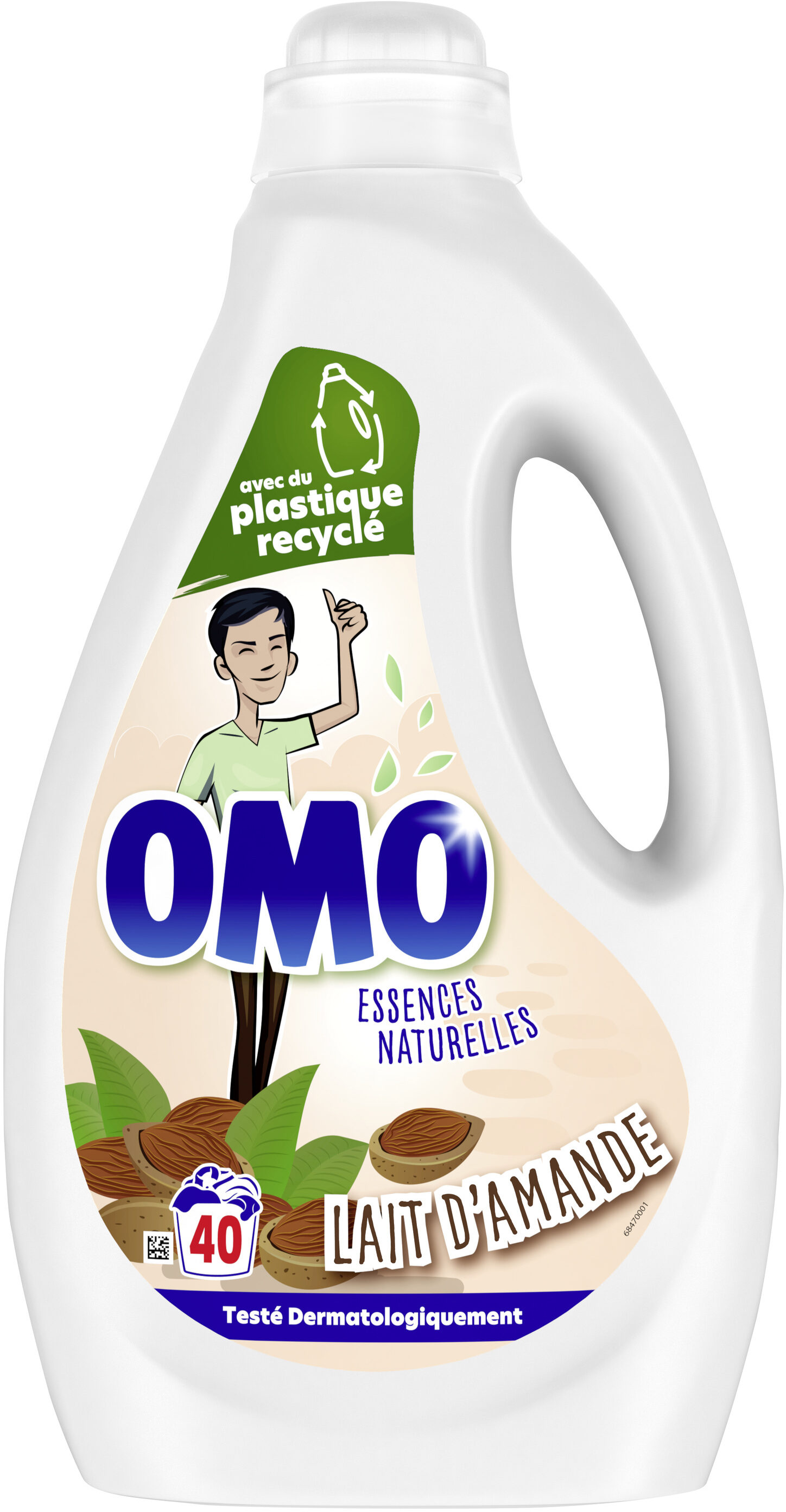 Omo Lessive Liquide Lait d'Amande 40 Lavages - 2L - Product - fr