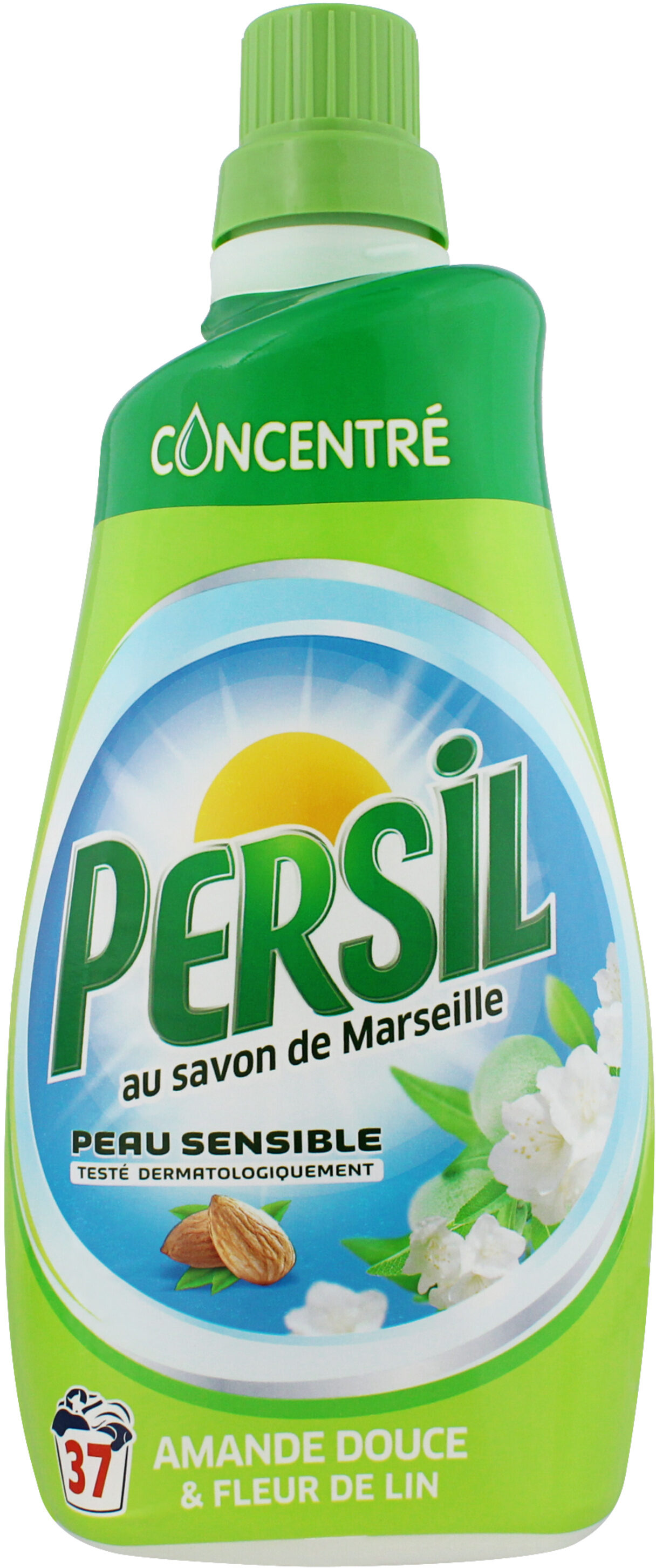 Persil Concentré Lessive Liquide Amande Douce & Fleur de Lin Bouteille 37 Lavages - 1,29L - Produit - fr