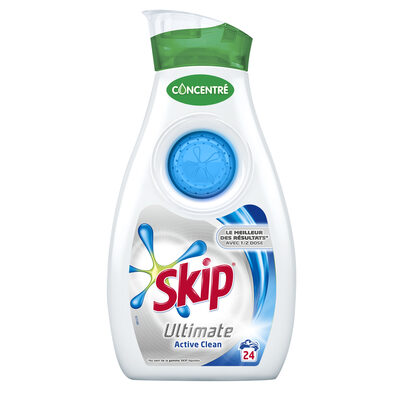 Skip Lessive Liquide Concentrée Ultimate Active clean 24 lavages - 1