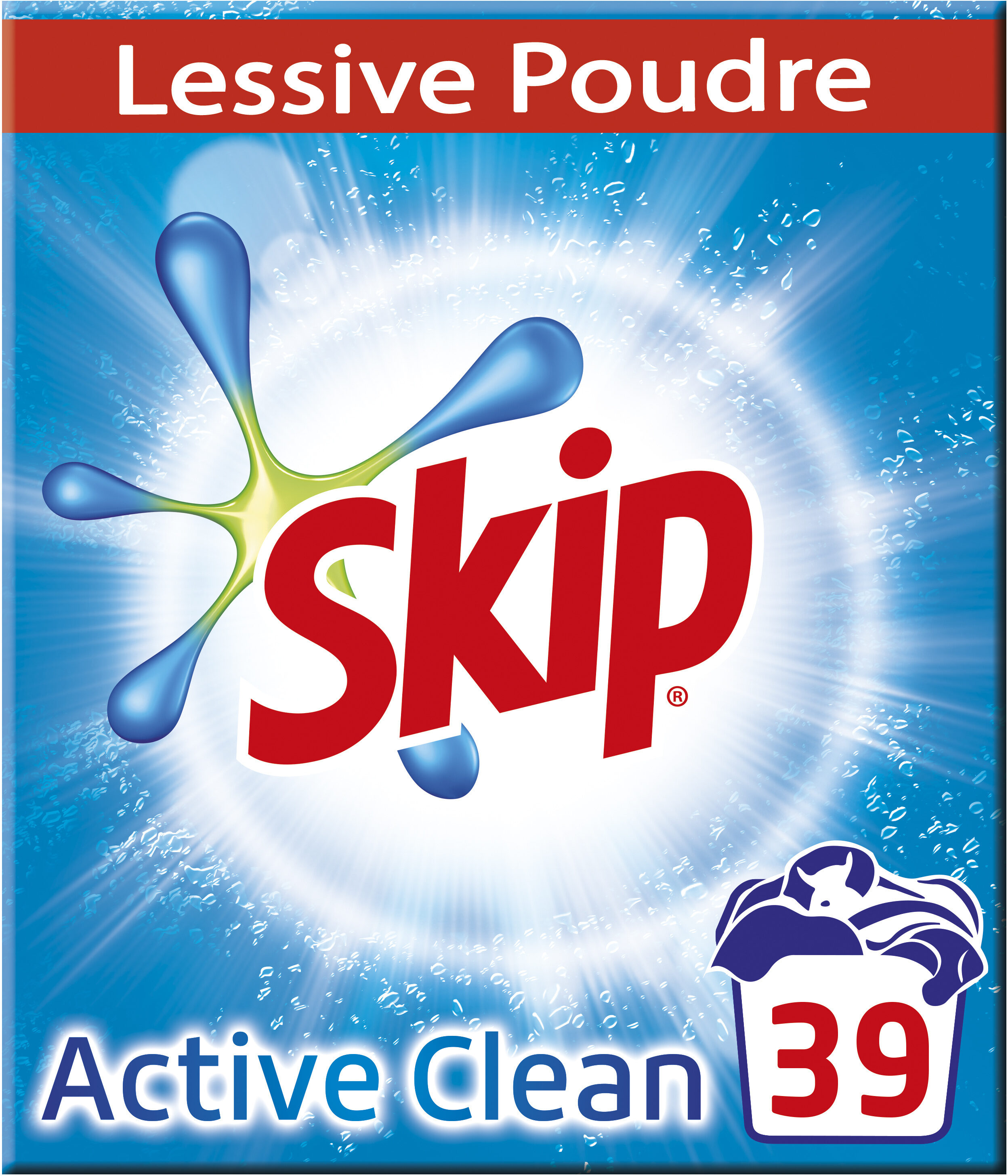 Skip Lessive Poudre Active Clean 39 Lavages - Product - fr