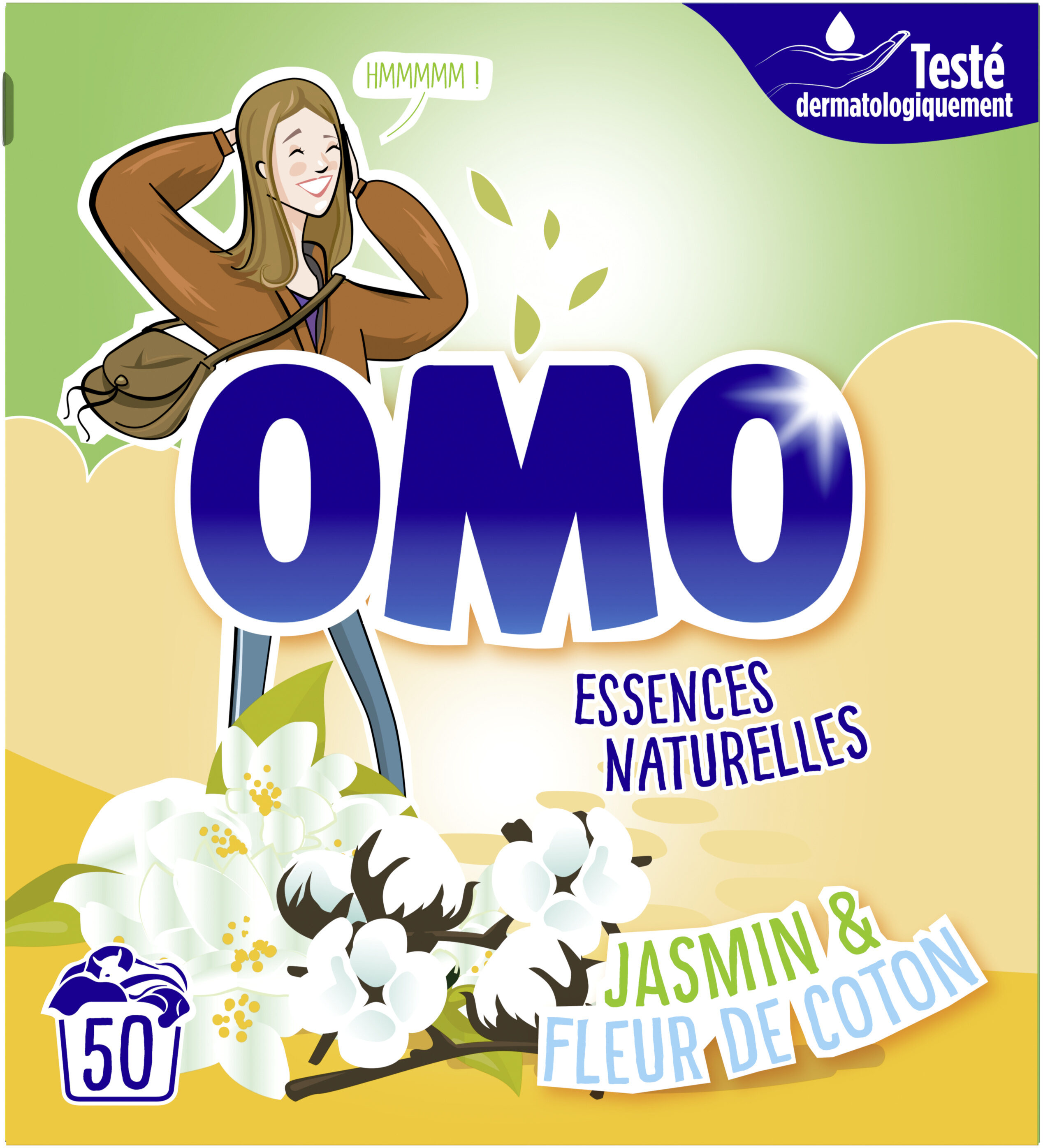 Omo Lessive Poudre Jasmin & Fleur de Coton 50 Doses - Product - fr