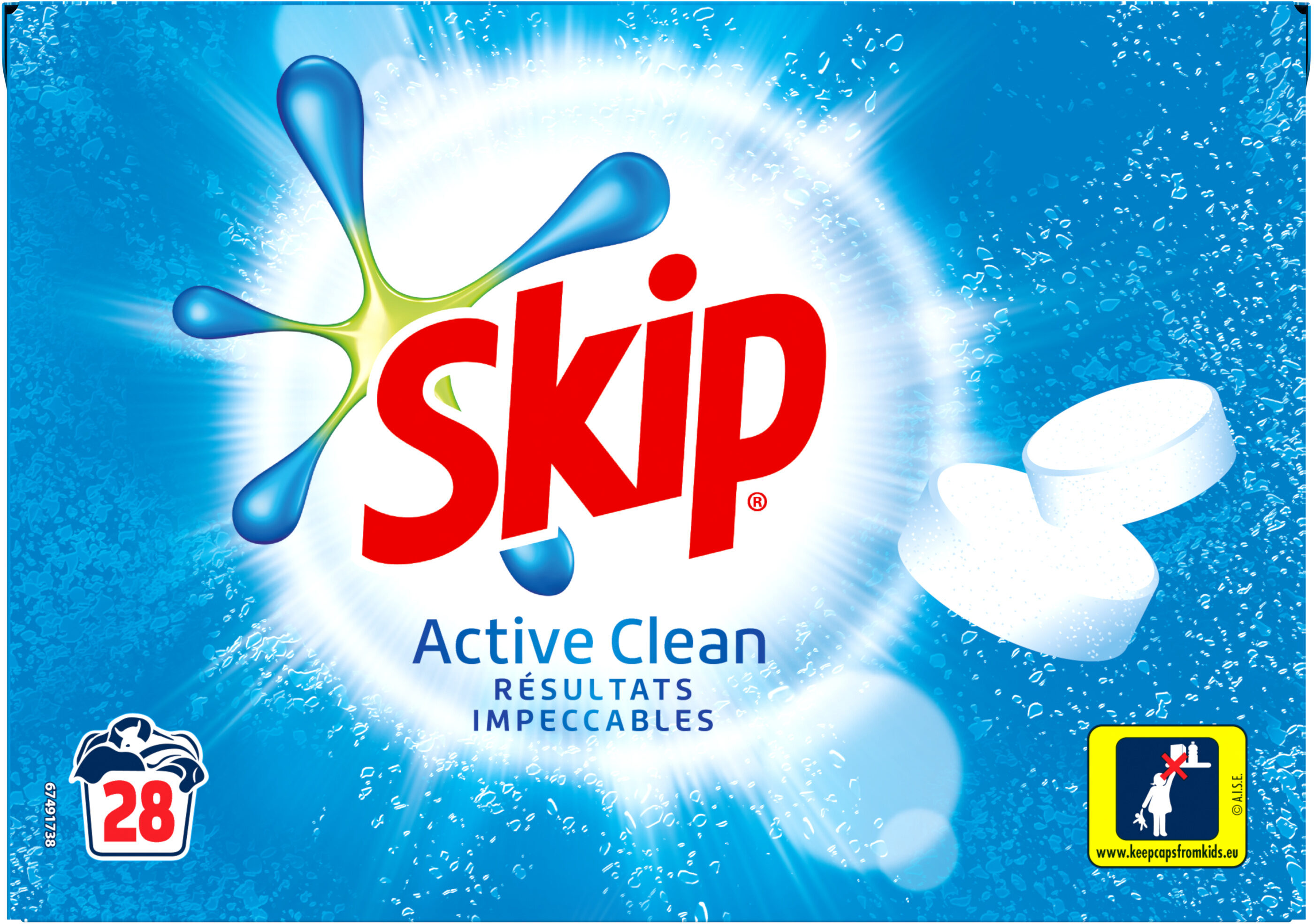 SKIP Lessive Tablettes Active Clean x56 - 28 Lavages - Product - fr