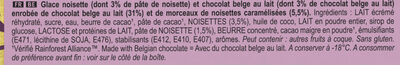 Magnum Glace Batonnet Chocolat Praline - Ingrédients - fr