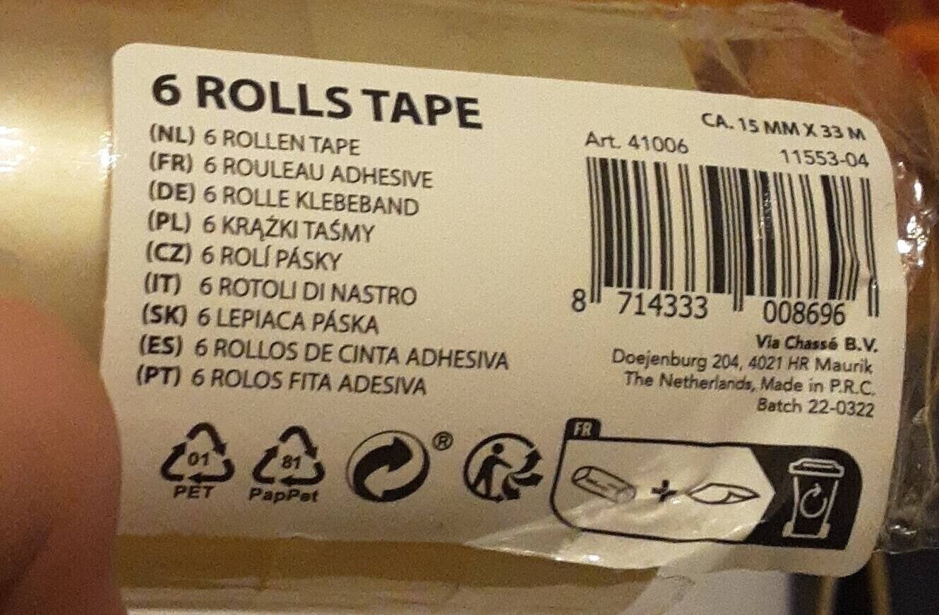 Rolls tape - Product - fr