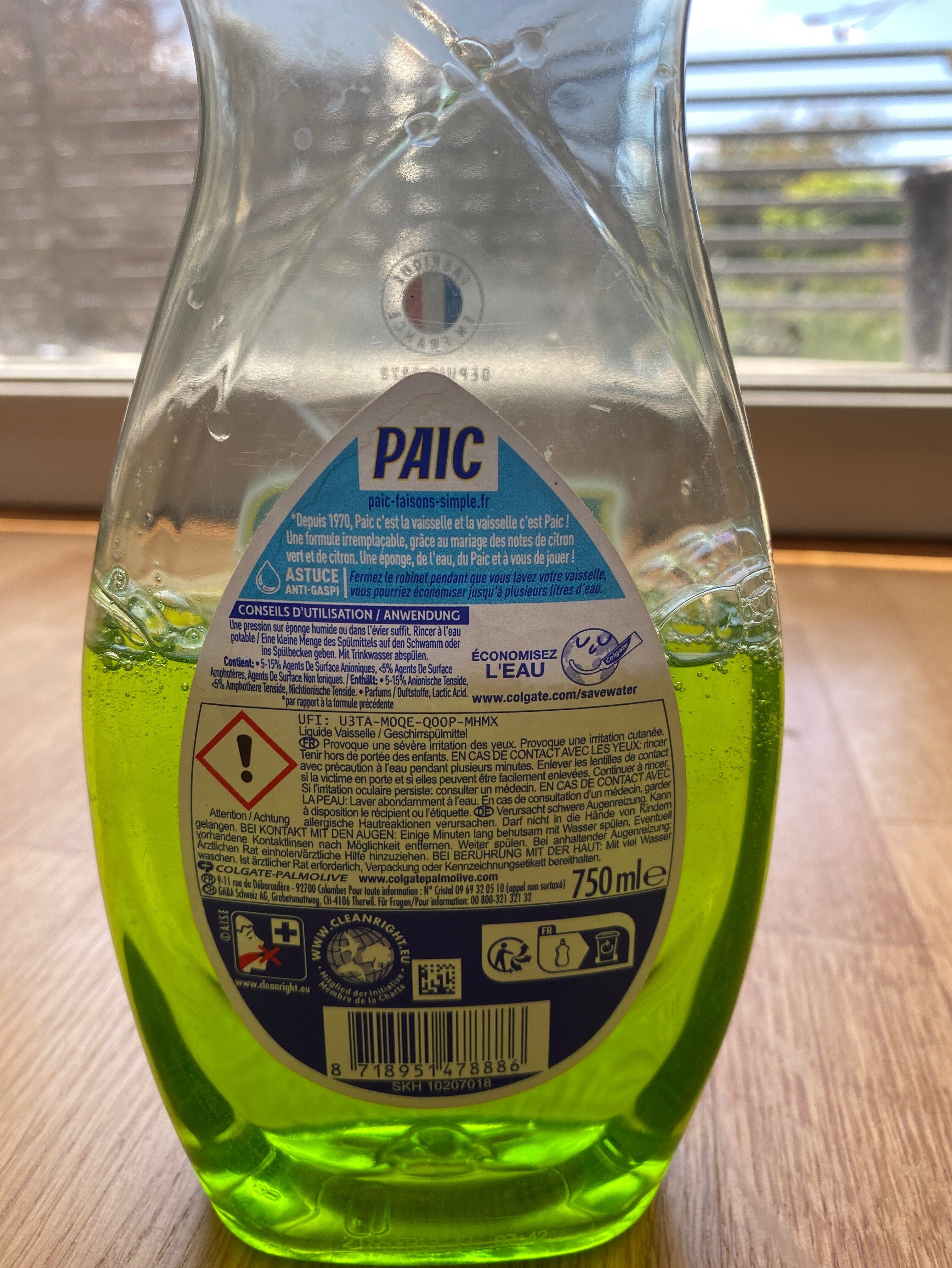 PAIC Citron vert - Ingredients - fr