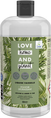 Love Home And Planet Liquide Vaisselle Vétiver & Arbre à Thé 500ml - Product