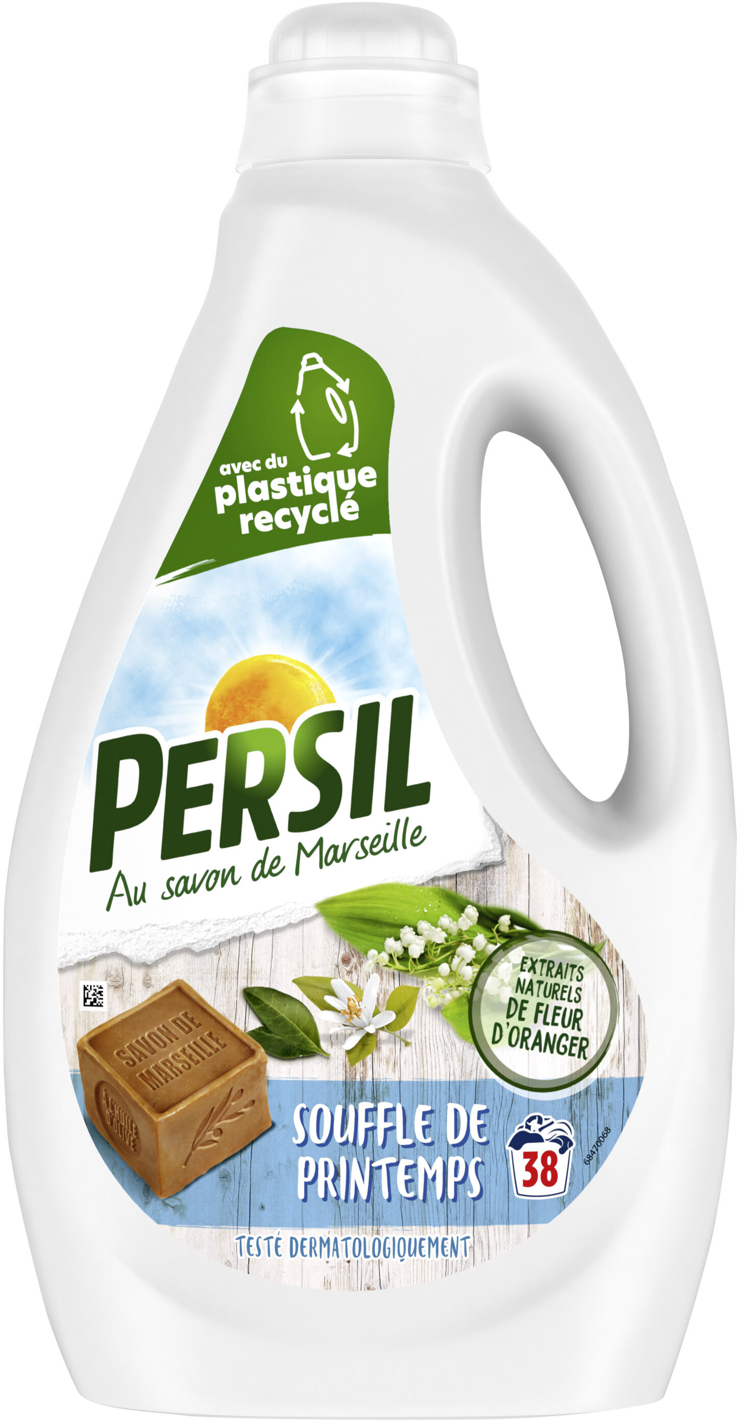 Persil Lessive Liquide Souffle de Printemps aux extraits naturels de Fleur d'Oranger 1,9l 38 Lavages - Product - fr
