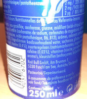 Red Bull The blue edition - Ingredients - fr