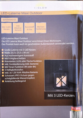 I-Glow LED-Laterne Maxi Outdoor - Ingredients - de