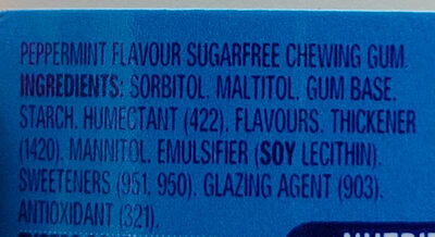 Wrigley's Extra Peppermint - Ingredients
