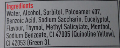 Listerine - Ingredients