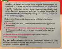 Reussir college maths 5eme - Ingrédients - fr