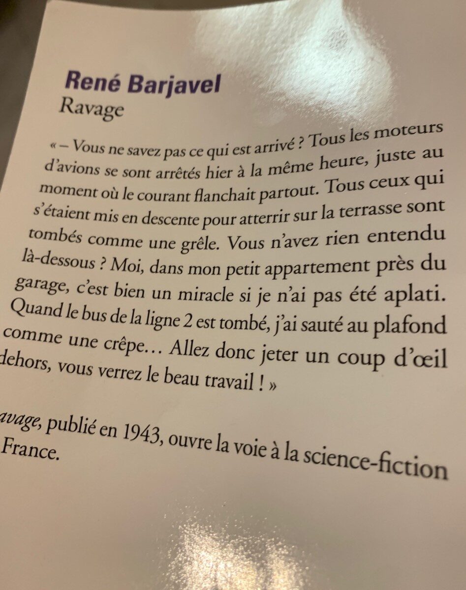 Ravage, Barjavel - Ingredients - fr