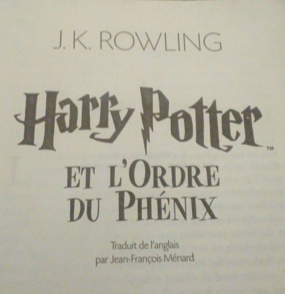 Harry Potter Et L'ordre Du Phenix, J. K. Rowling - Ingredients - fr