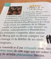 Harry Potter Et L'ordre Du Phenix, J. K. Rowling, ... - Ingredients - fr