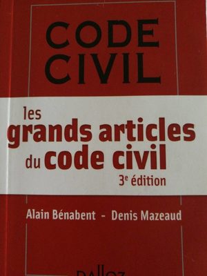 les grands articles du code civil - Product - fr