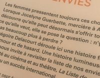 La Liste De Mes Envies, Gregoire Delacourt - Ingredients - fr