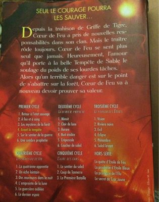La Guerre Des Clans, Tome 4 : Avant La Tempête - Ingredients - fr