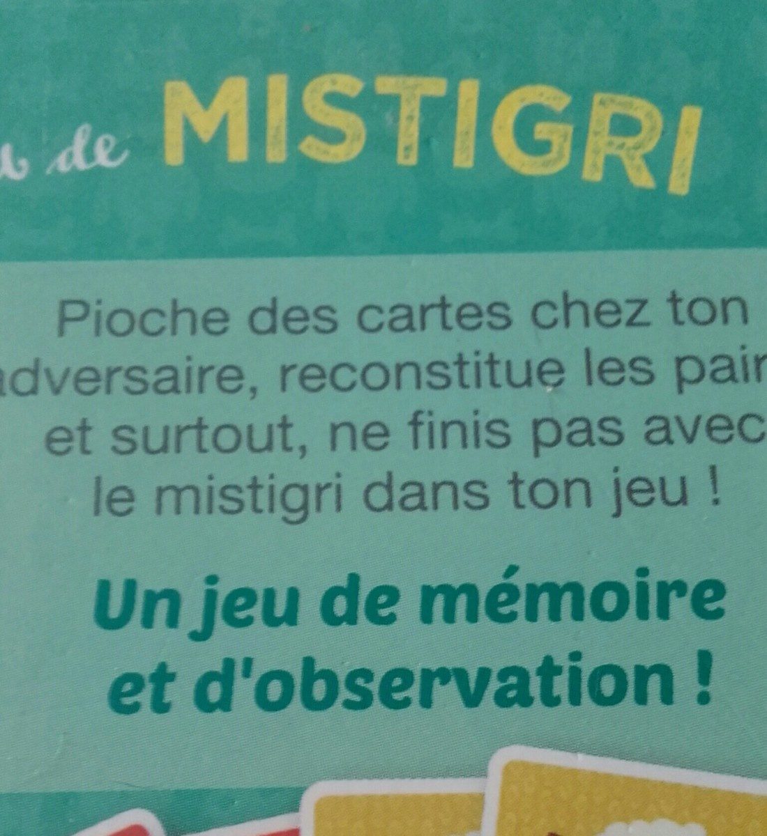 Mistigri - Ingredients - fr
