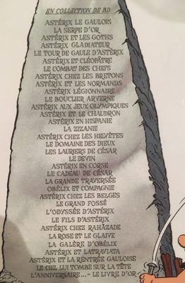 Asterix Et La Rentree Gauloise - Ingrédients - fr